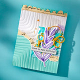 Spellbinders - Lined Corners 3D Embossing Folder from the Modern Botanicals Collection by Dina Wakley