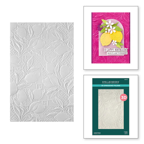 Spellbinders Lemon Fresco 3D Embossing Folder from the La Dolce Vita Collection
