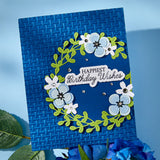 Spellbinders - Birthday Wishes Sentiments BetterPress Plate & Die Set from the Texture & Foliage Collection by Suzanne Hue