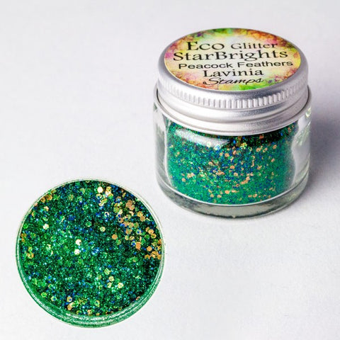 Lavinia Starbrights ECO Glitter peacock feathers