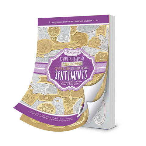 HUNKYDORY CRAFTS - Essential Book of Sentiments - Christmas Glistening Gold & Silver Shimmer Edition