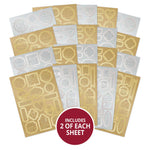 HUNKYDORY CRAFTS - Essential Book of Sentiments - Christmas Glistening Gold & Silver Shimmer Edition