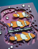 Memory Box Ocean Fish 3D Embossing Folder and Matching Dies