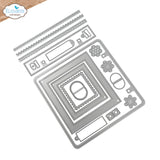 Elizabeth Craft Designs Die, Rounded Corner Square Page Assortment