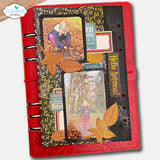 Elizabeth Craft Designs Clear Stamp & Die Set, Seasonal Words & Leaves