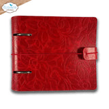 Elizabeth Craft Memory Binder Square Page, Festive Red Embossed