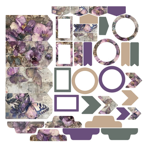 Simply Stated - Purple Florals Essentials Ephemera