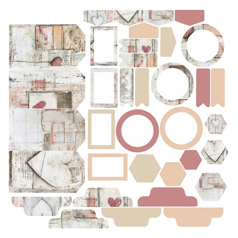 Simply Stated - Rustic Pink Valentine Essentials Ephemera