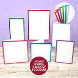 HUNKYDORY CRAFTS Foiled Edge Card Blanks & Envelopes Megabuy - Brights Edition