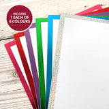 HUNKYDORY CRAFTS Foiled Edge Card Blanks & Envelopes Megabuy - Brights Edition