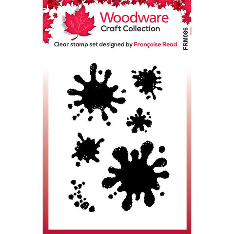 Woodware Clear Singles Paint Blots 3 in x 4 in Stamp Set