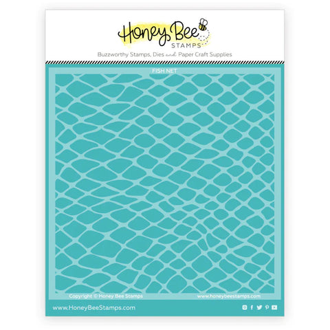 Honey Bee Stamps Fish Net Background Stencil