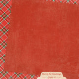 Graphic 45 12X12 Plaids & Stripes Paper Pack, Merry-ful Greetings