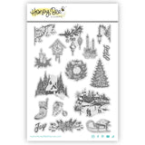 Honey Bee Gallery Wall: Holiday - 5"x7" Rubber Cling Stamp Set