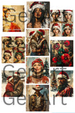 GenArt Album Collage Les visages de Noël rouge