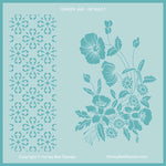 Honey Bee Stamps - Ginger Jar Details - 6"x6" Coordinating Stencils