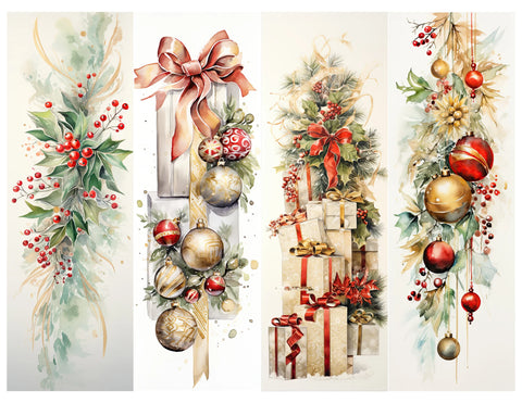 Simply Stated - Golden Christmas Bookmark Sheet
