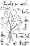 Hero Arts Clear Stamps 4"X6" Tulip Bouquet