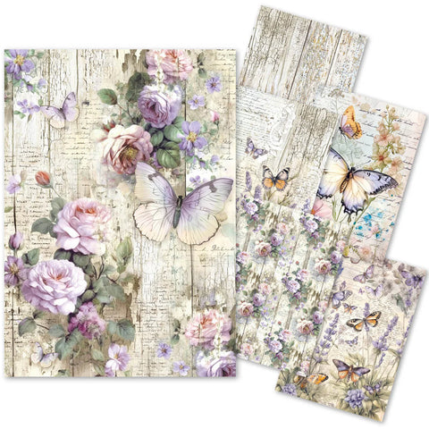 Ciao Bella Tissue Paper A4 6/Pkg Whimsical Butterflies