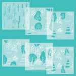 Honey Bee Stamps Background Stencil, Colors Of Autumn (6pc)