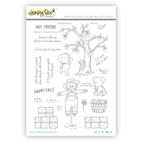 honey Bee Stamps Clear Stamp, Storybook Fall