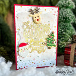 honey Bee Stamps Cling Stamp, Christmas Calories Background