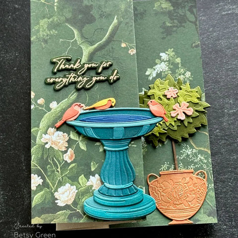 Honey Bee Stamps Bird Bath - Lovely Layers Honey Cuts