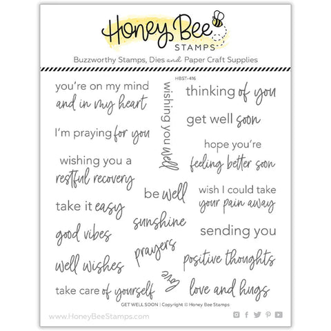 Honey Bee Stamps Get Well Soon - 6x6 Stamp Set