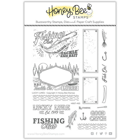 Honey Bee Stamps Lucky Lures 6x8 Stamp Set