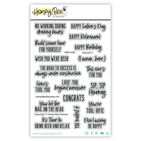 Honey Bee Stamps -Nailed It - 4x6 Stamp Set