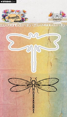 Studio Light Hazel Eaton Stamp & Cutting Die Dragonfly Dragonfly Dreams 90x136x1mm 2 Pieces