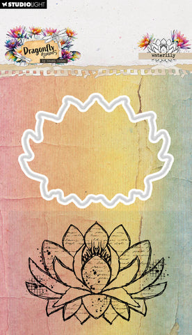 Studio Light Hazel Eaton Stamp & Cutting Die Waterlily Dragonfly Dreams 89x137x3mm 2 Pieces