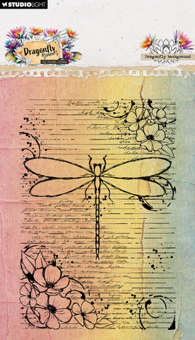 Studio Light Hazel Eaton Clear Stamp Dragonfly Background Dragonfly Dreams 93x136x3mm 1 Pieces