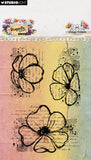 Studio Light Hazel Eaton Clear Stamp Grungy Flowers Dragonfly Dreams 62x93x3mm 3 Pieces