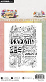 Studio Light Hazel Eaton Clear Stamp Grunge Word Cloud Dragonfly Dreams 62x93x3mm 1 Pieces