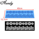 Aomily - Lace Mold Silicone Mat - 2 Beautiful Flower Lace