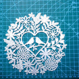 Kokorosa Heart Shape Flowers Birds Metal Cutting Dies