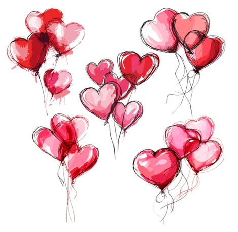 Simply Stated - Heart Balloons XL Ephemera