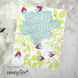 Honey Bee Stamps Bold Background Vines Of Love Dies