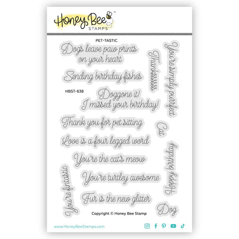 Honey Bee Stamps Pet-tastic Clear Stamps