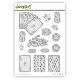 Honey Bee Stamps Royal Flush - Rubber Cling Stamp Set