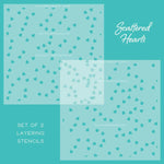 Honey Bee Stamps Scattered Hearts Stencils
