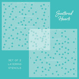 Honey Bee Stamps Scattered Hearts Stencils