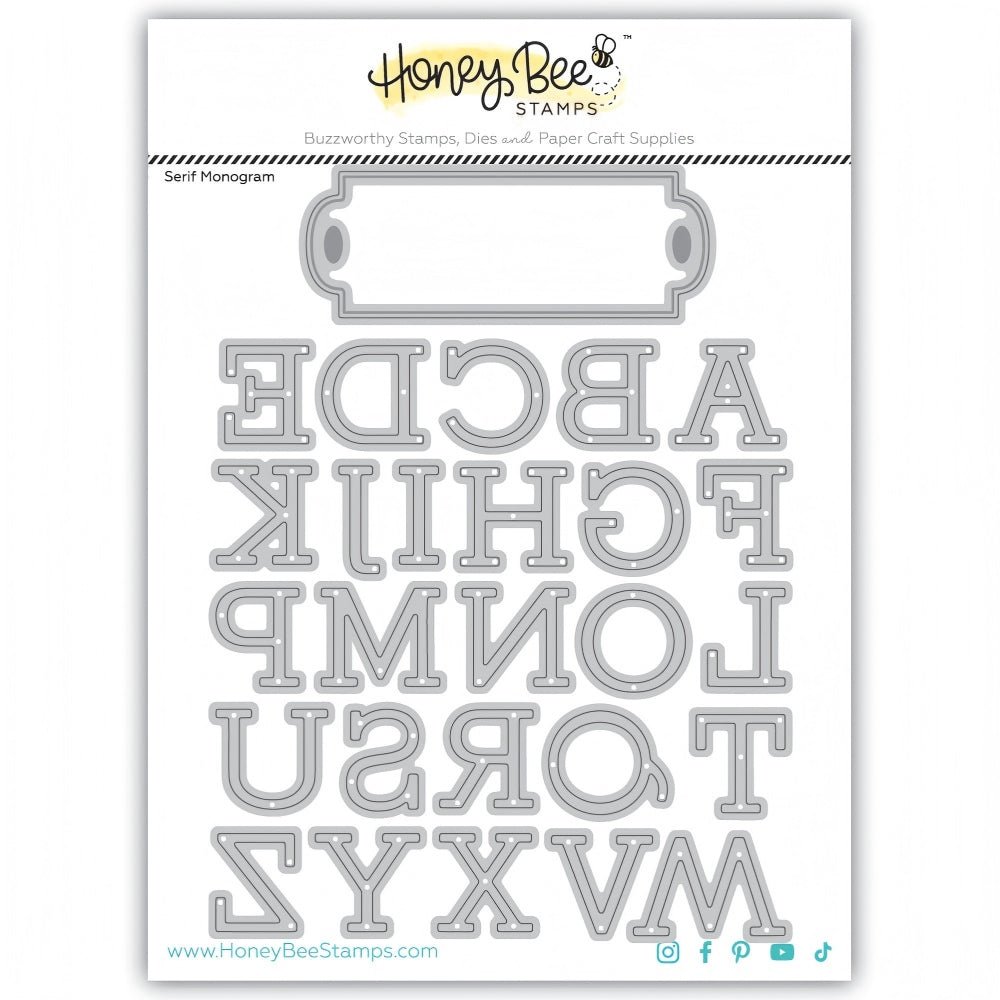 Haybee Monogram Honey Bee Serif Monogram Stand Alone Dies – Scrap en masse