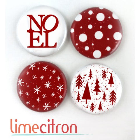 LC Lime Citron - badges - Noël en rouge - 293