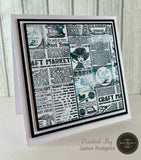 Jamie Rodgers Crafts Newsprint - Days Gone By DL Clear Stamp Set