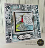 Jamie Rodgers Crafts Newsprint - Days Gone By DL Clear Stamp Set