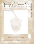 Tracy Evans - SS028 - Snippet Stencil "Acorn" 4 x 4 inches *Cut Out Included*