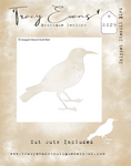 Tracy Evans - SS029 - Snippet Stencil "Bird" 4 x 4 inches *Cut Out Included*