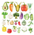 Simply Stated Cute Veggies Ephemera